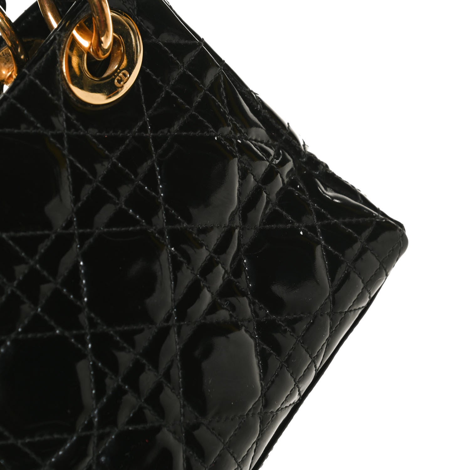 Christian Dior Patent Cannage Mini Lady Dior Black 16 of 17