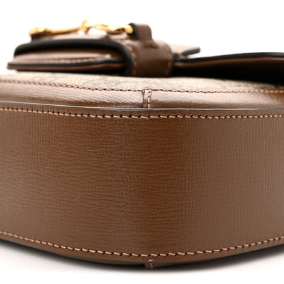 Gucci GG Supreme Monogram Web Mini Horsebit 1955 Shoulder Bag Beige Brown Sugar 10 of 13