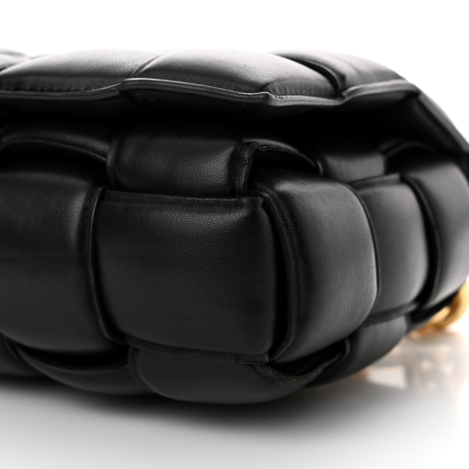 Bottega Veneta Lambskin Maxi Intreccio Padded Chain Cassette Crossbody Bag Black 10 of 11