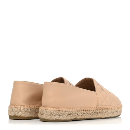 Chanel Lambskin Quilted CC Espadrilles 41 Beige 3 of 4