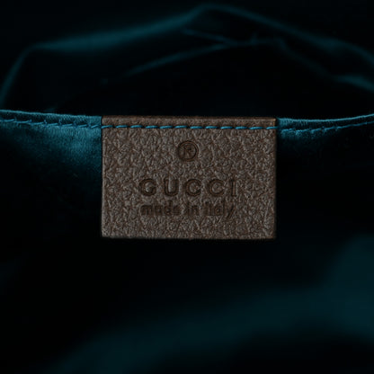 Gucci GG Supreme Monogram Textured Dollar Calfskin Web Small Ophidia Dome Shoulder Bag Beige Ebony New Acero 6 of 11