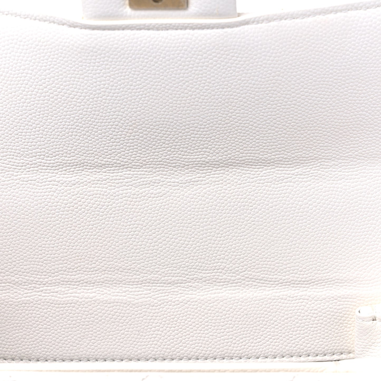 Caviar Quilted Moon Messenger White