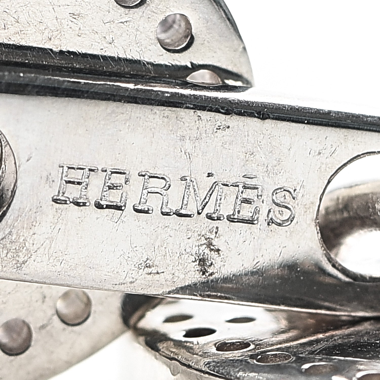 Hermes Sterling Silver Oval Cufflinks 4 of 6
