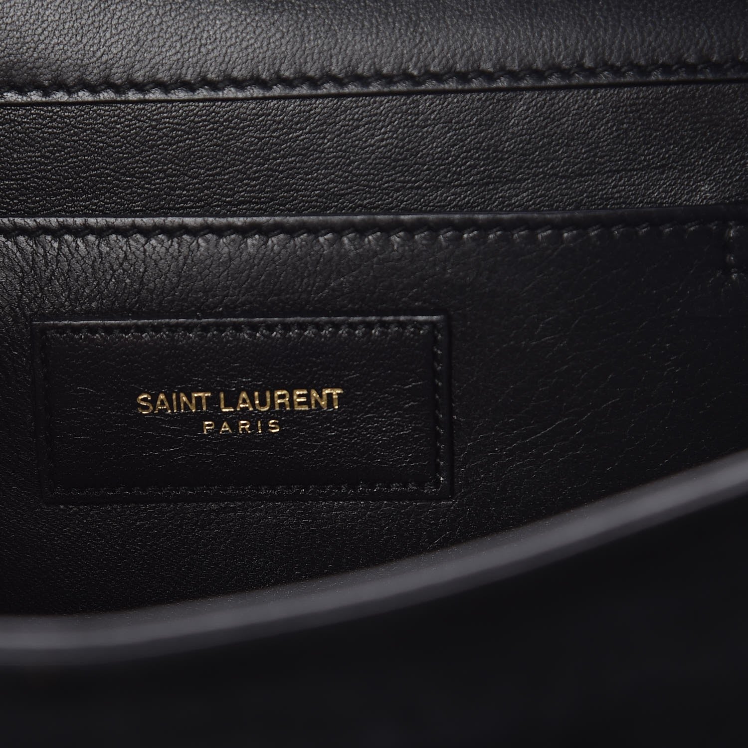 Saint Laurent Suede Cassandre Tassel Clutch Black 6 of 6