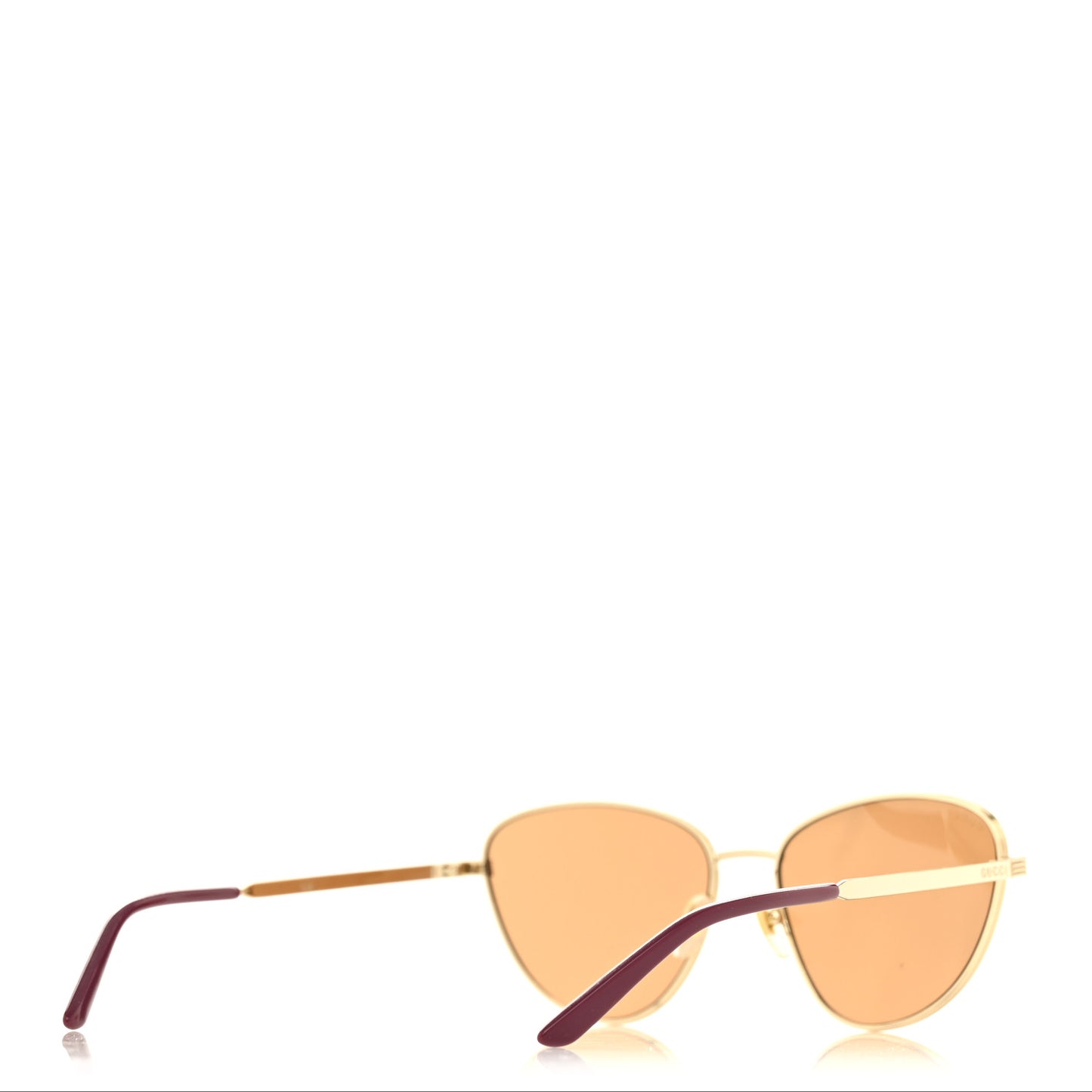 Metal Cat Eye Sunglasses Gold Purple