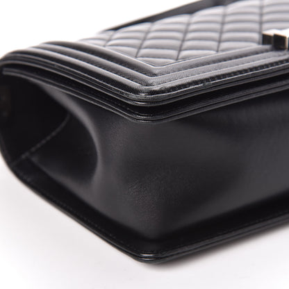 Chanel Lambskin Quilted Medium Boy Flap Black 10 of 15