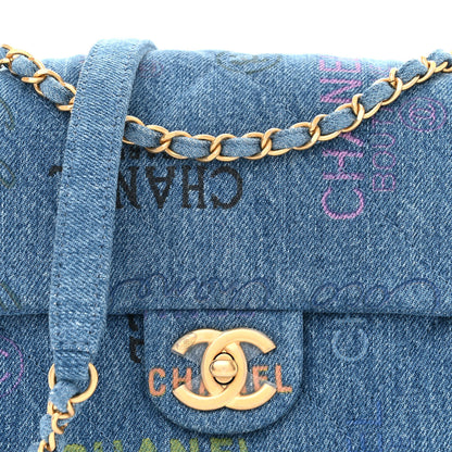 Chanel Denim Quilted Mini Denim Mood Rectangular Flap Blue Multicolor 8 of 10