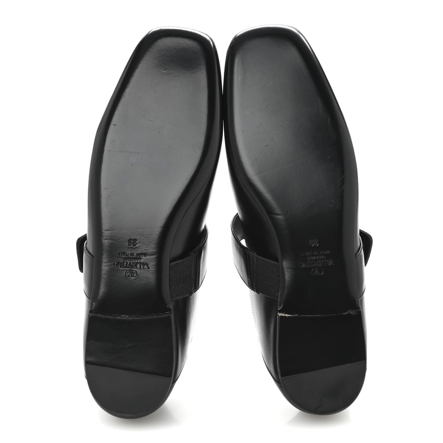 Valentino Garavani Calfskin VLogo Locker Mary Jane Ballerina Flats 39 Black 6 of 10