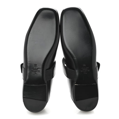 Valentino Garavani Calfskin VLogo Locker Mary Jane Ballerina Flats 39 Black 6 of 10