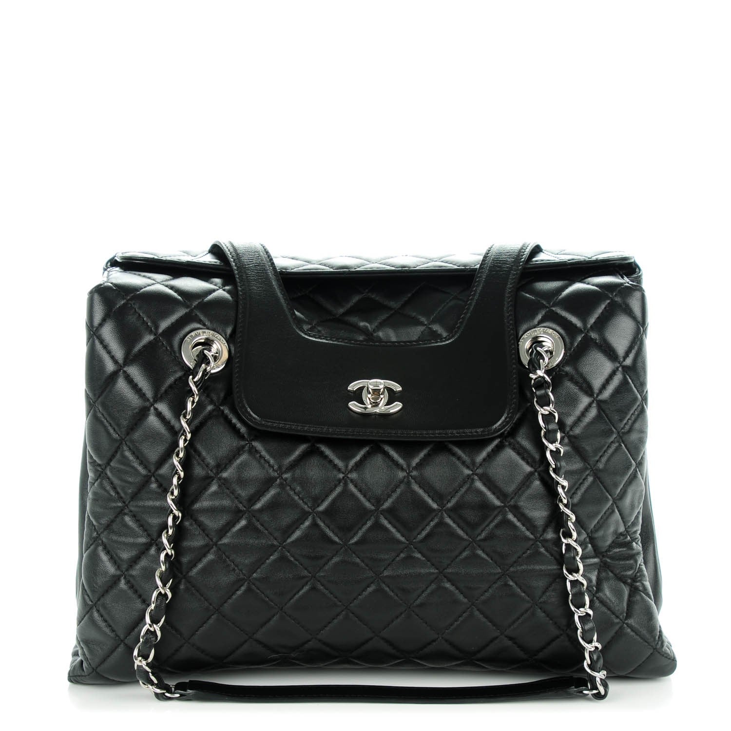 Chanel Lambskin Quilted By 3 Shopping Tote Black 1 of 11