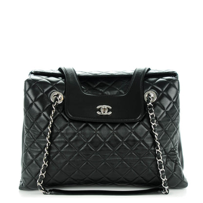 Chanel Lambskin Quilted By 3 Shopping Tote Black 1 of 11