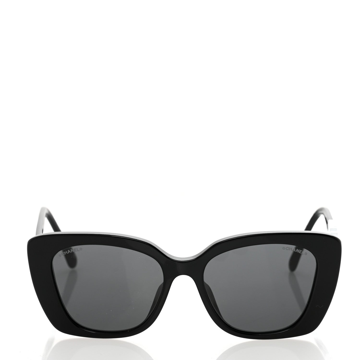 Chanel Acetate Strass Square Sunglasses 5422-B-A Black White 2 of 8