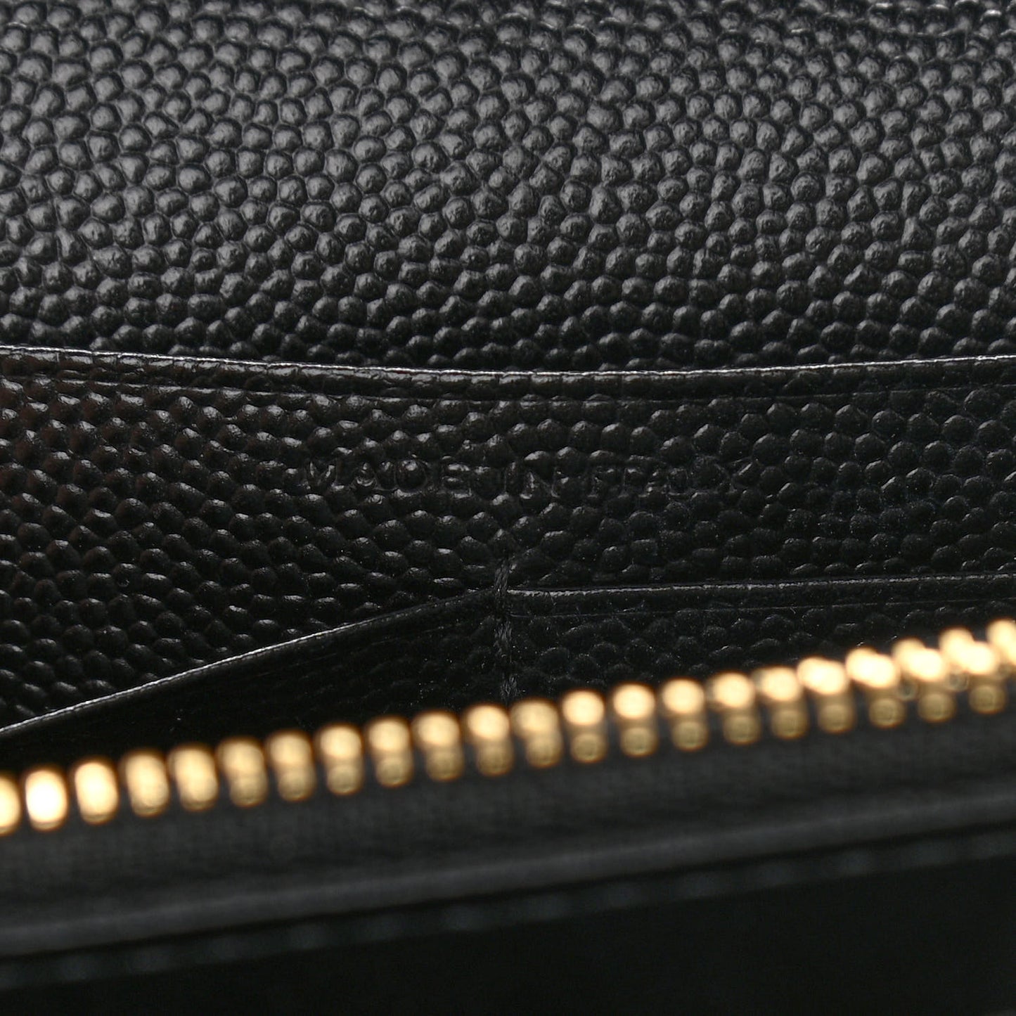 Grain De Poudre Matelasse Chevron Monogram Chain Wallet Black