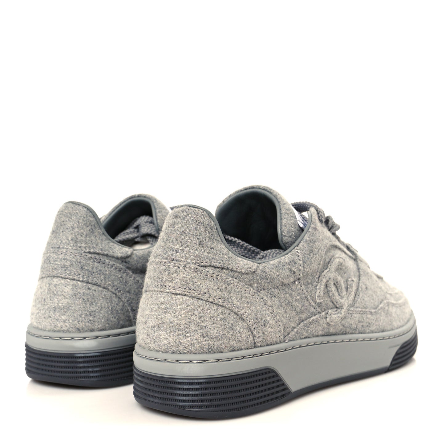 Wool Mixed Fibers Womens CC Sneakers 36 Light Grey