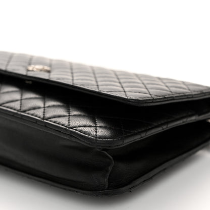 Chanel Lambskin Micro Quilted Wallet On Chain WOC Black 11 of 13