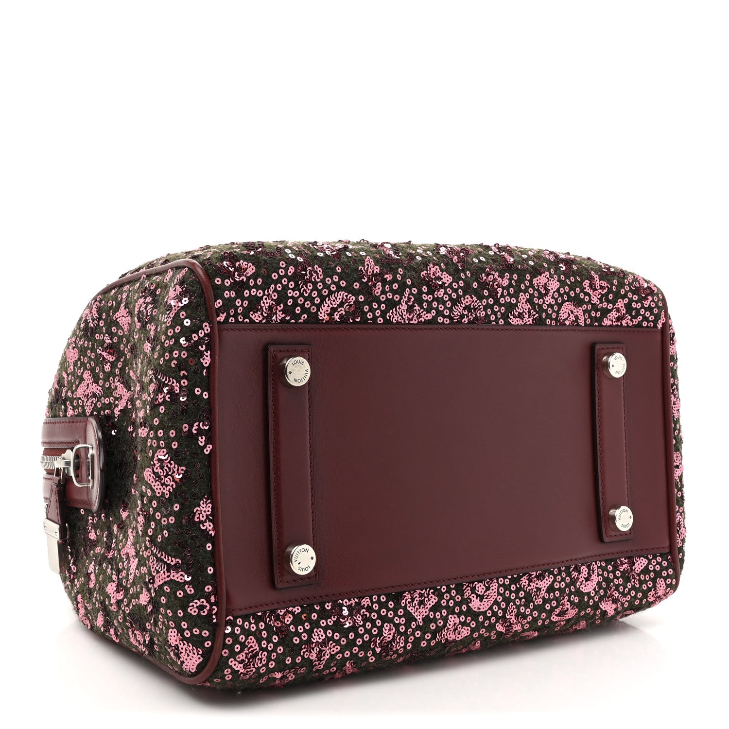 Louis Vuitton Sequin Monogram Sunshine Express Speedy Burgundy 4 of 11