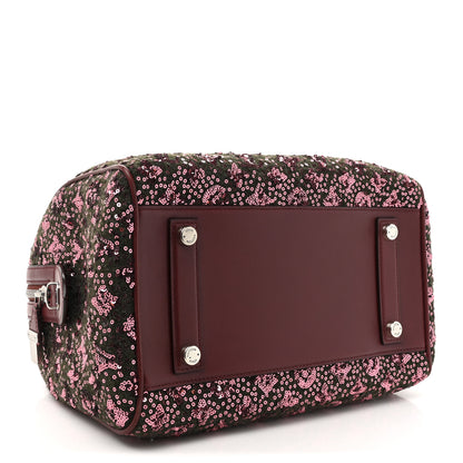 Louis Vuitton Sequin Monogram Sunshine Express Speedy Burgundy 4 of 11