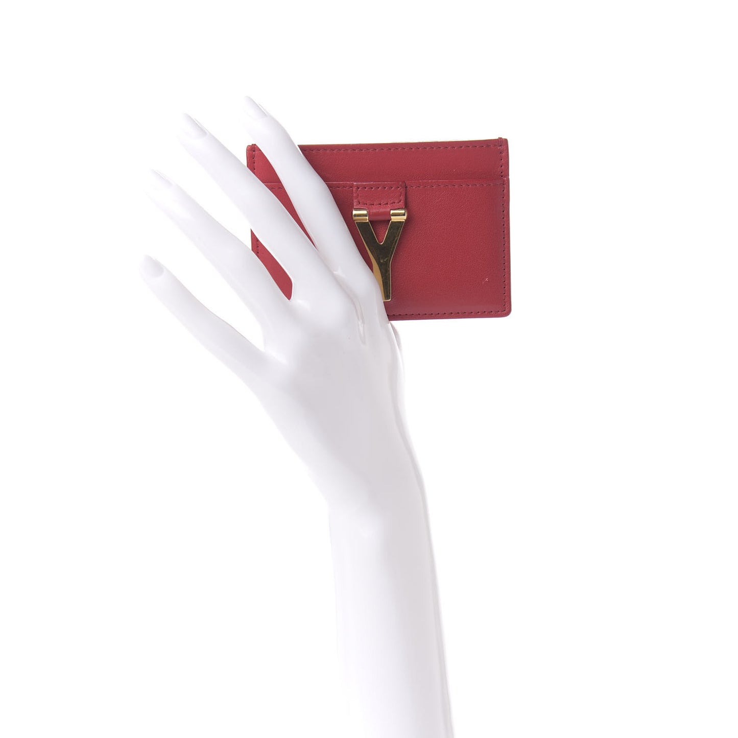 Calfskin Classic Y Card Case Red