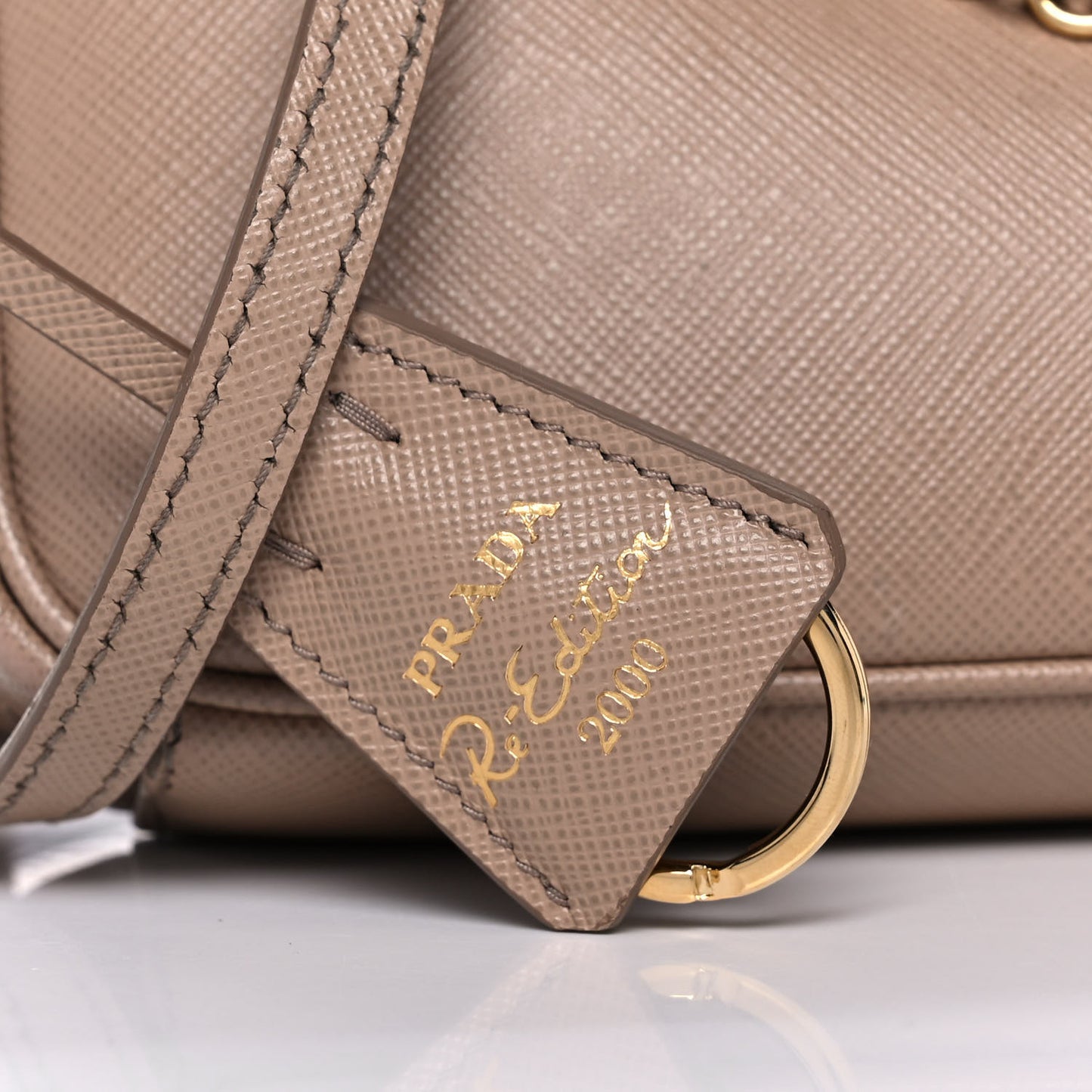 Saffiano Lux Re-Edition 2000 Shoulder Bag Cammeo