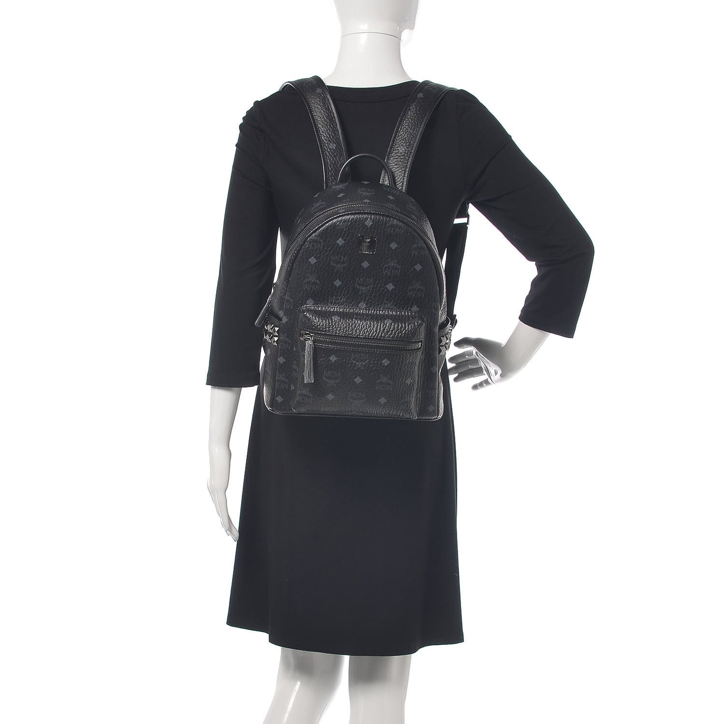 Visetos Small Side Stud Stark Backpack Black