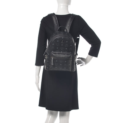 MCM Visetos Small Side Stud Stark Backpack Black 2 of 11