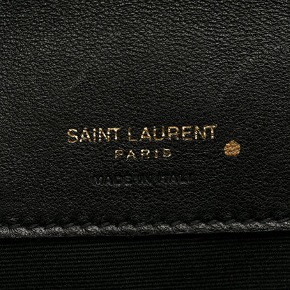 Saint Laurent Lambskin Chevron Quilted Medium Loulou Black 7 of 10