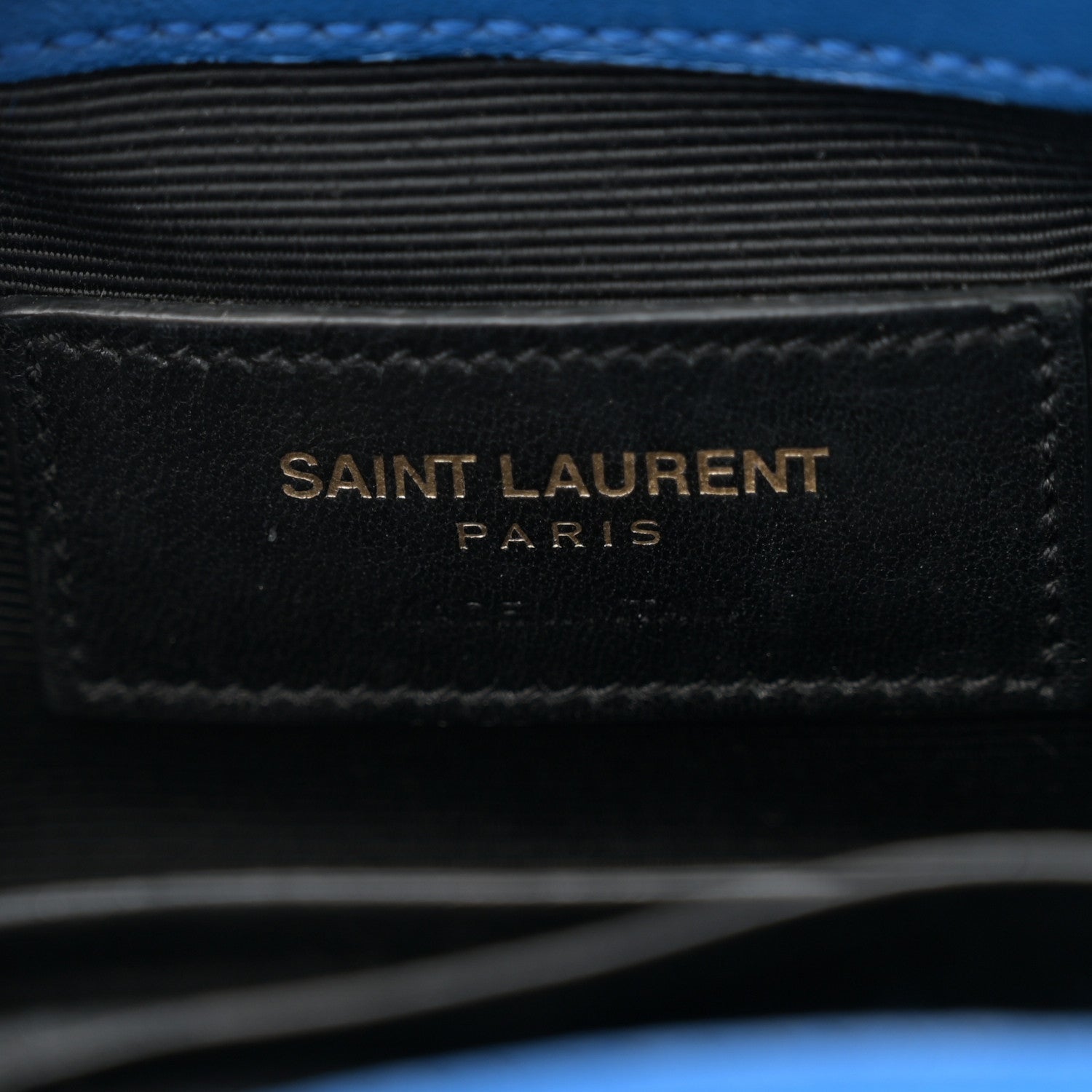 Saint Laurent Sheepskin Matelasse Chevron Monogram Classic Baby Chain Bag Blue Majorelle 7 of 11