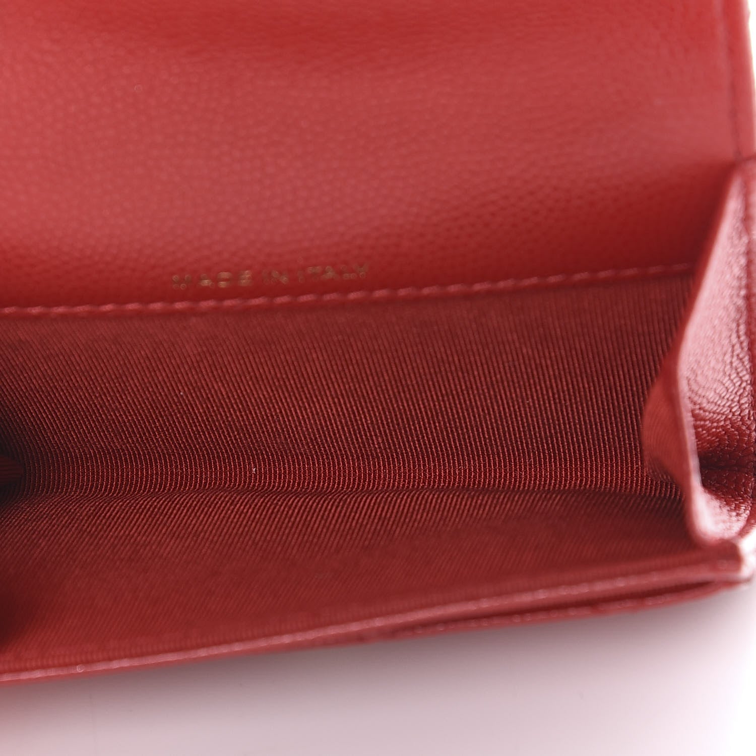 Chanel Caviar Quilted Flap Card Holder Wallet Red 4 of 10