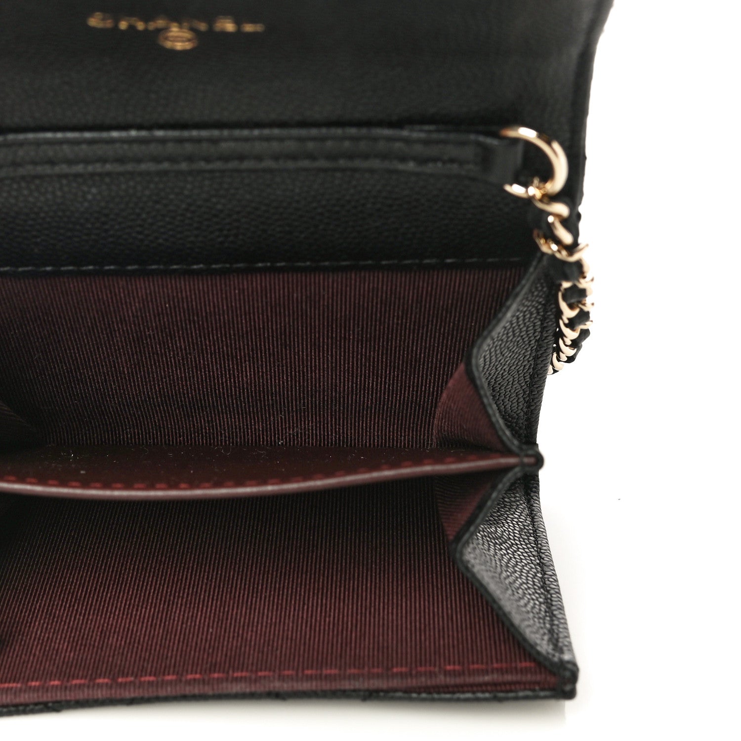 Chanel Caviar Quilted Flap Card Holder On Chain Black 7 of 11