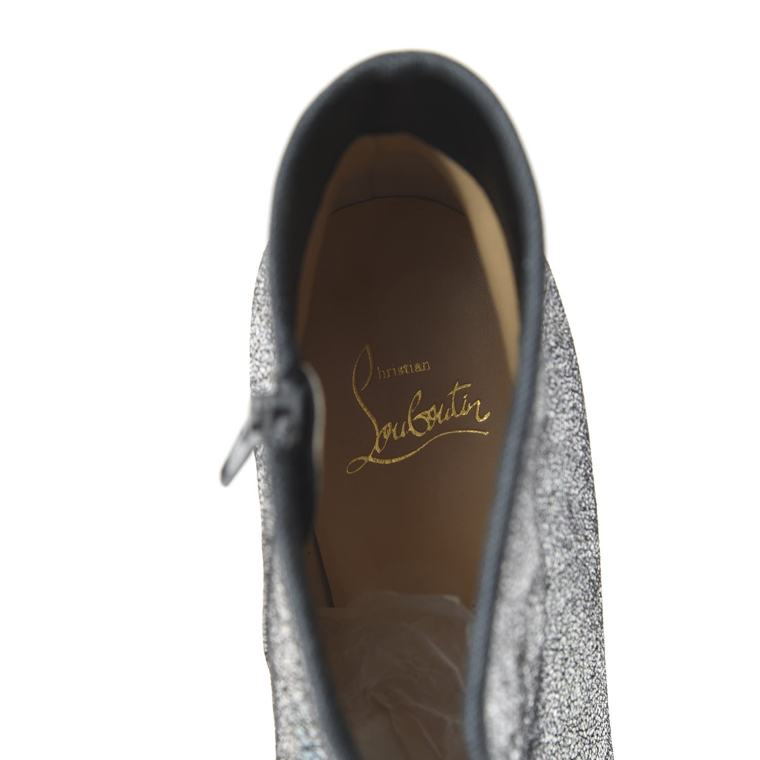 Christian Louboutin Glitter Disco 70S Ankle Boots 39 Silver 7 of 8