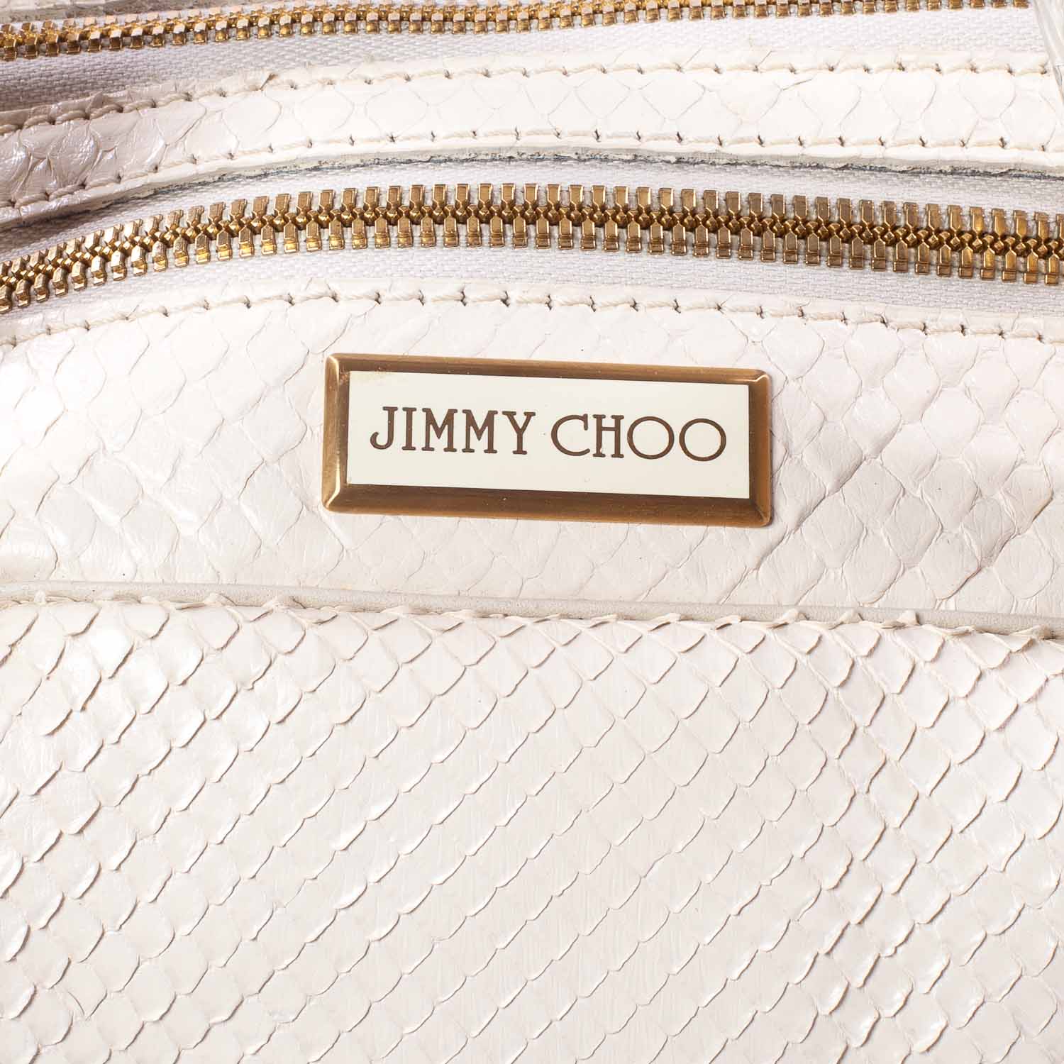 Jimmy Choo Python Suede Mahdi White 3 of 9