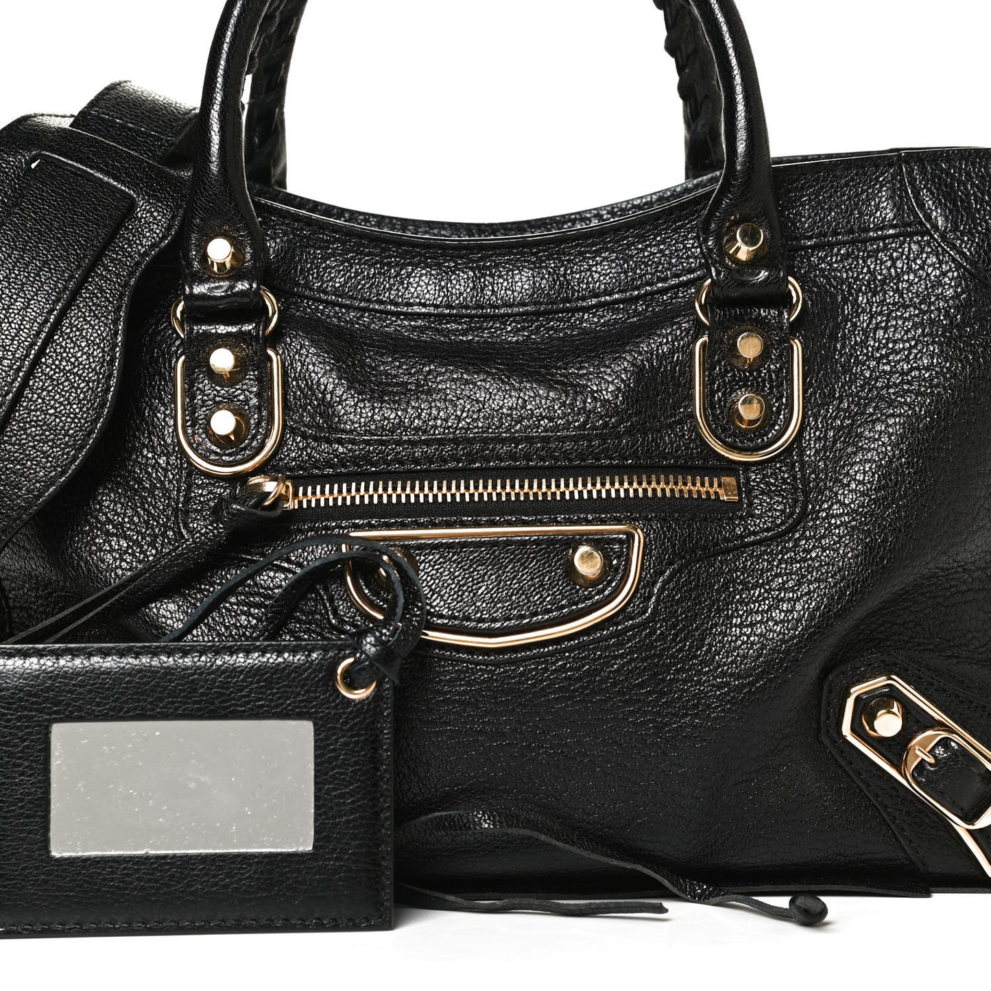 Chevre Gold Metallic Edge Hardware S City Black