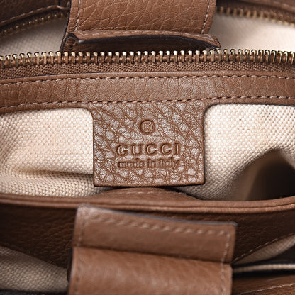 Gucci Calfskin Small Bamboo Shopper Tote Acero 7 of 11