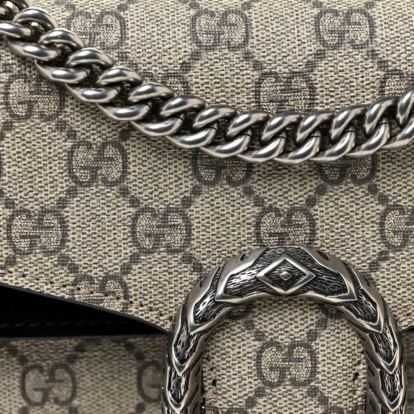 GG Supreme Monogram Small Dionysus Shoulder Bag Black