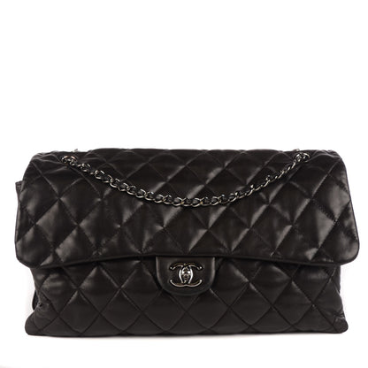 Chanel Lambskin Quilted Maxi 3 Flap Black 1 of 9
