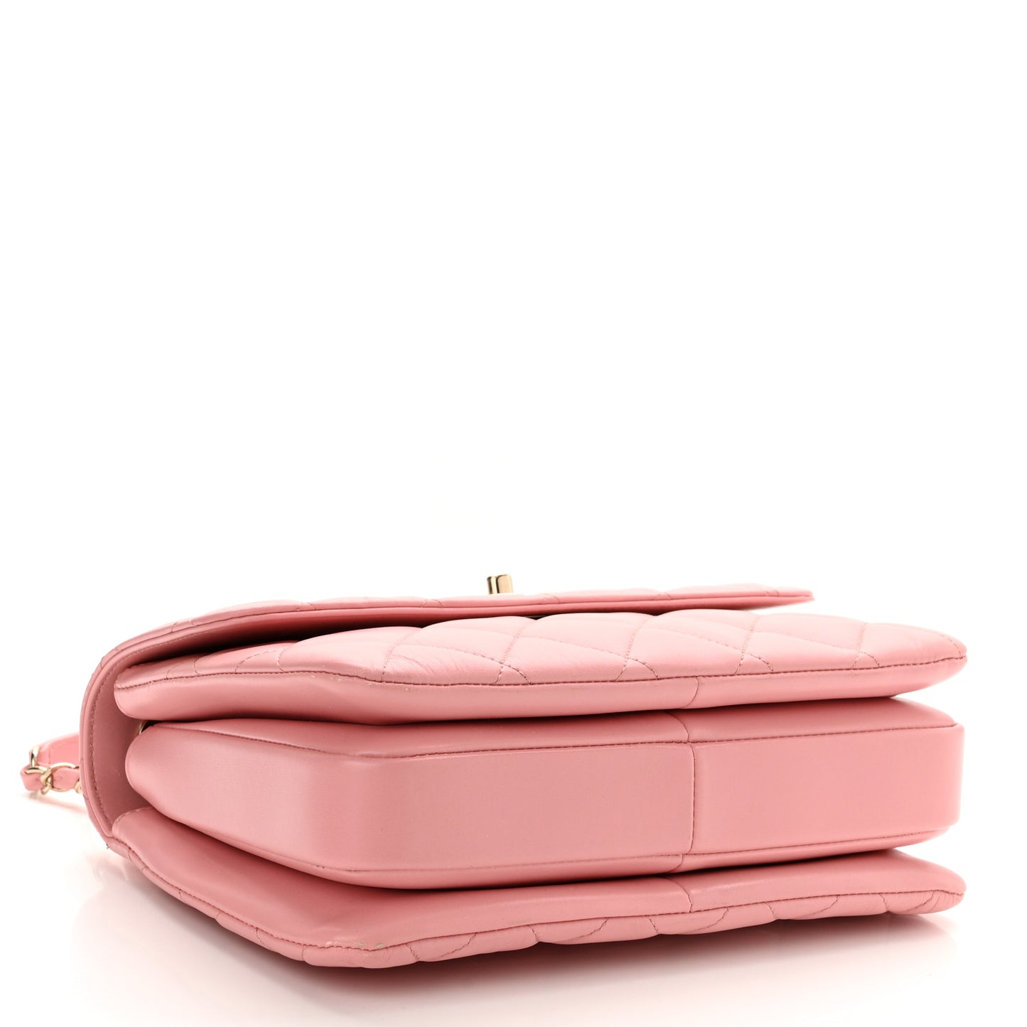 Lambskin Quilted Small Trendy CC Flap Dual Handle Bag Light Pink