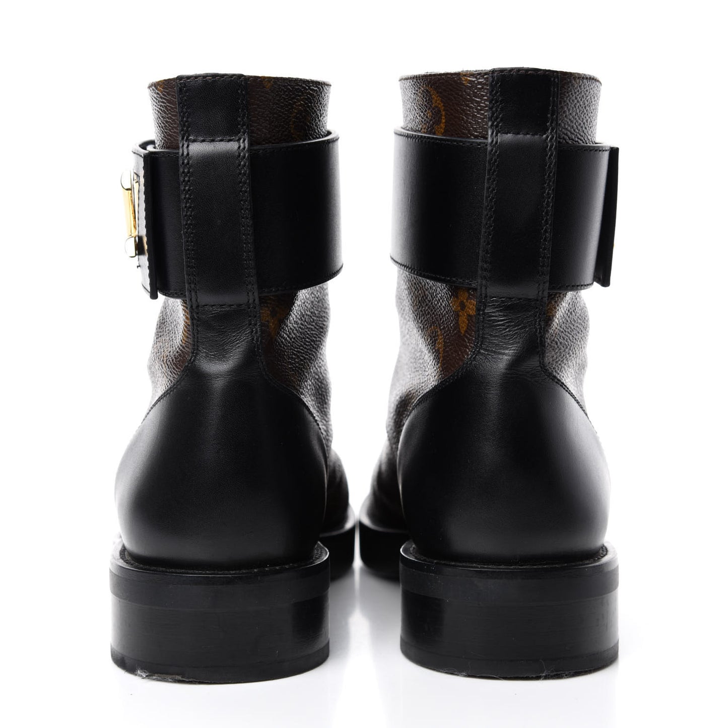 Monogram Calfskin Wonderland Flat Ranger Boots 38 Black