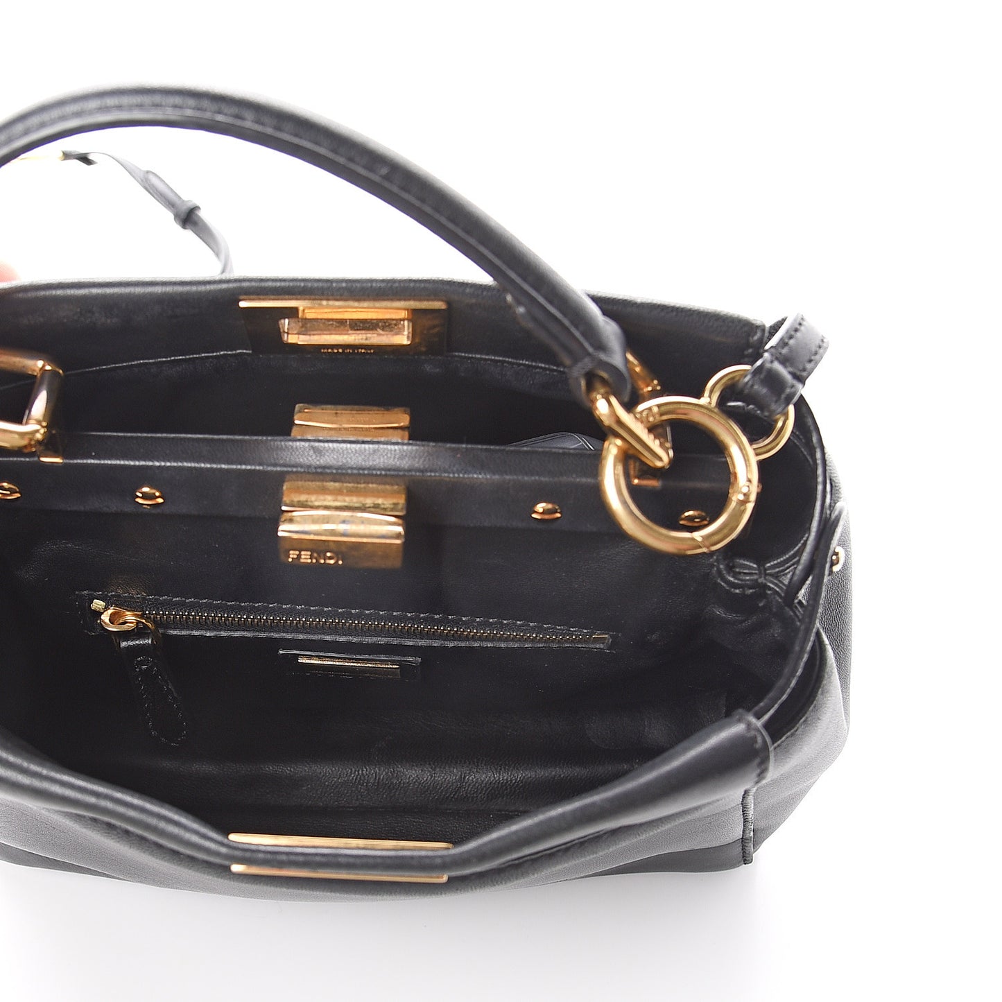 Nappa Mini Peekaboo Iconic Satchel Black