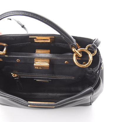 Fendi Nappa Mini Peekaboo Iconic Satchel Black 4 of 8