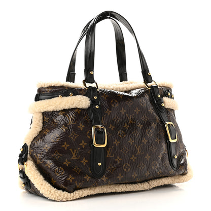 Louis Vuitton Patent Monogram Shearling Sac Thunder 3 of 12