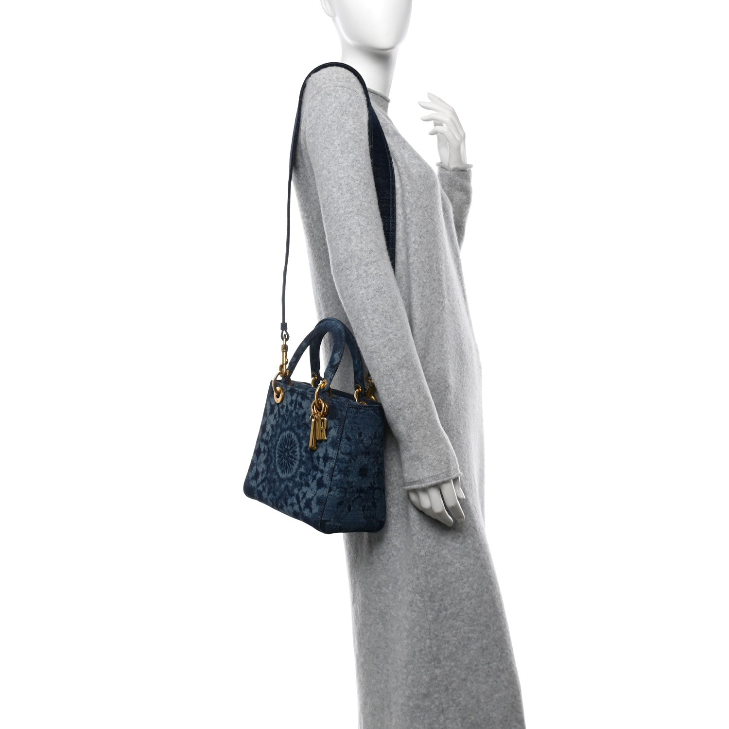 Christian Dior Denim Medium KaleiDiorscopic Lady Dior Blue 2 of 11