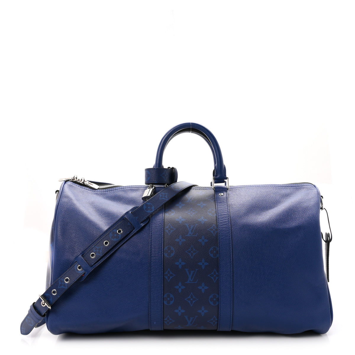Taiga Monogram Eclipse Keepall Bandouliere 50 Pacific Blue
