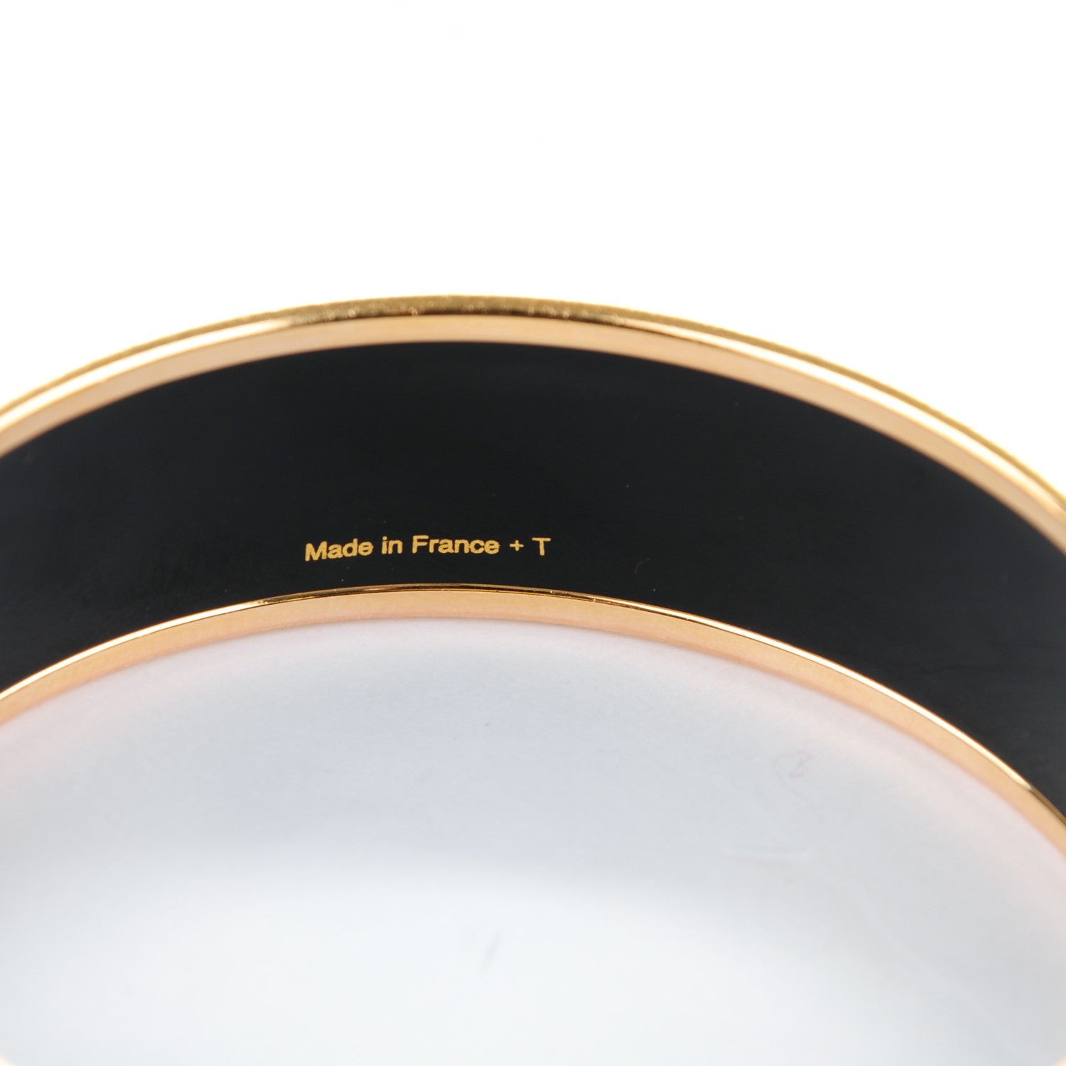 Hermes Enamel Printed Wide Perspective Cavaliere Bracelet 62 Rose Gold 3 of 4
