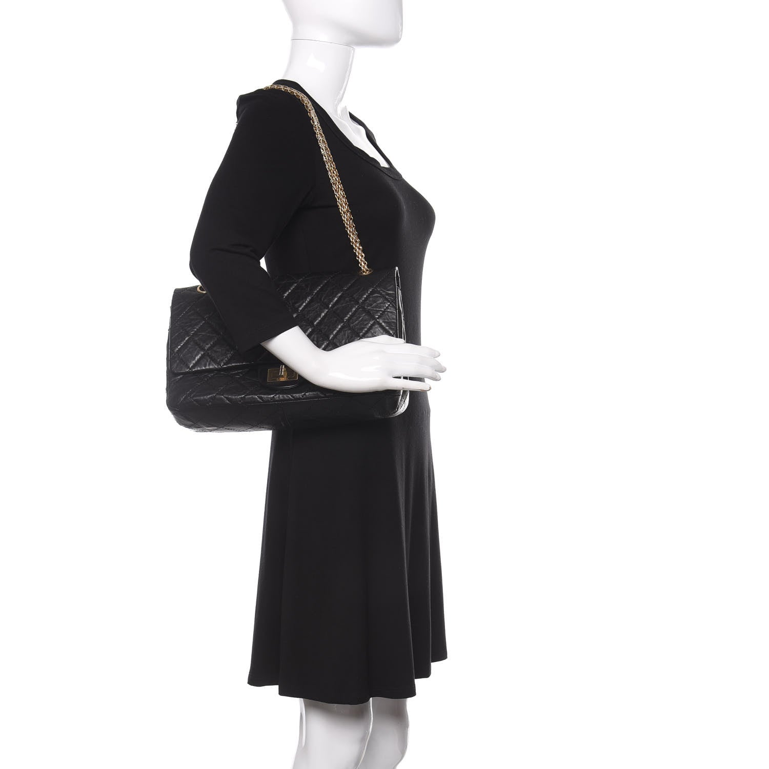Chanel Aged Calfskin Quilted 2.55 Reissue 227 Flap Black 3 of 15