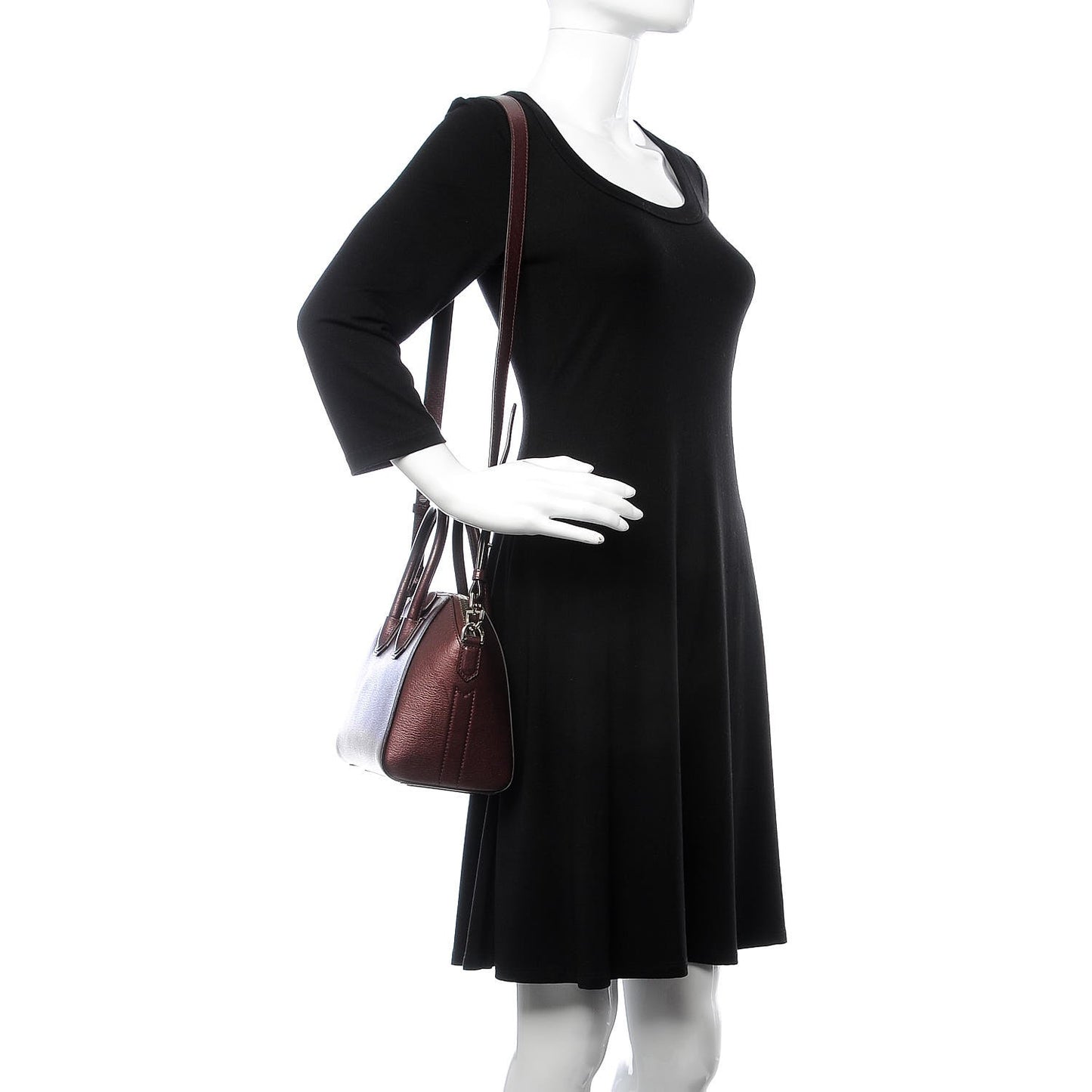 Metallic Sugar Goatskin Mini Antigona Oxblood