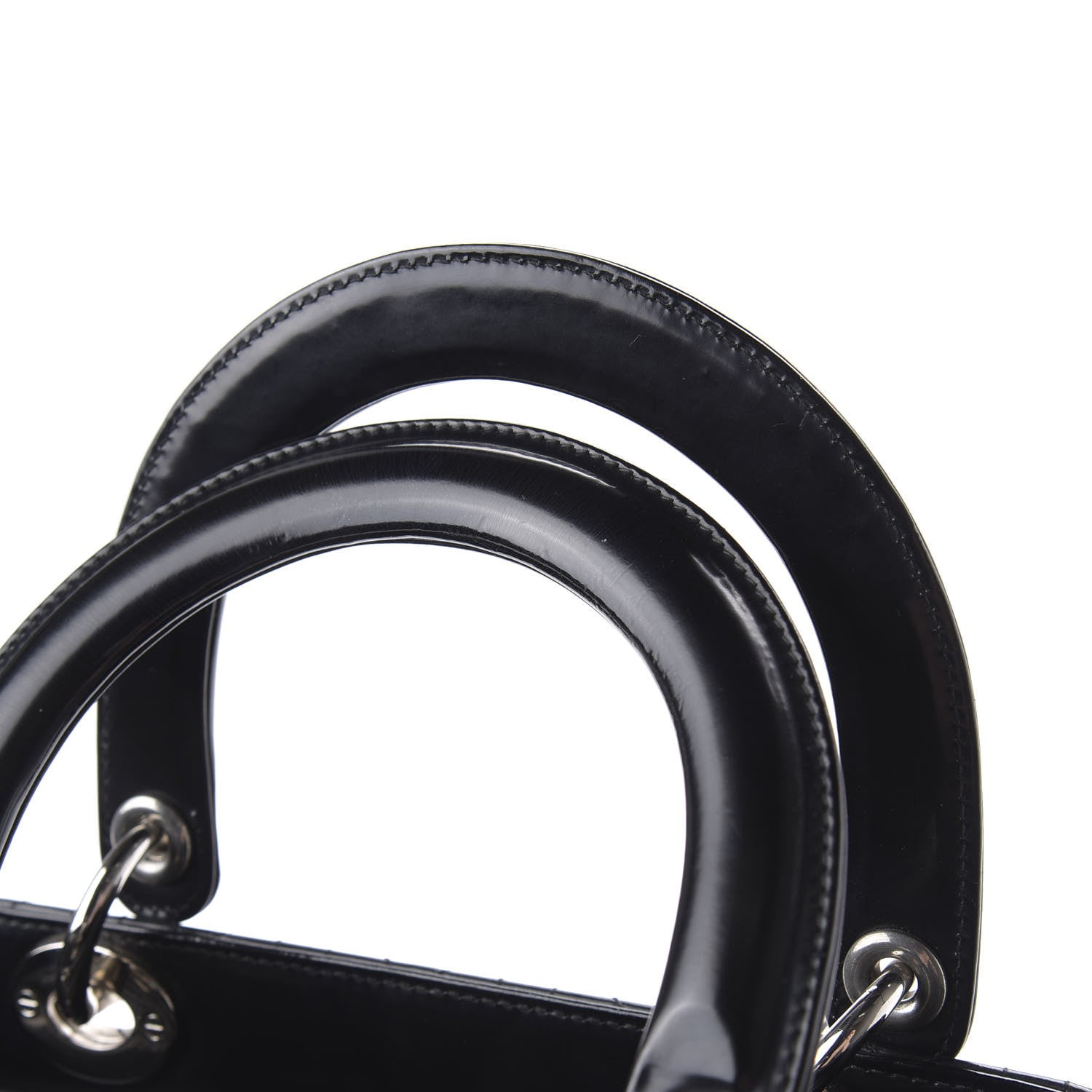 Christian Dior Lambskin Cannage Medium Lady Dior Black 10 of 11