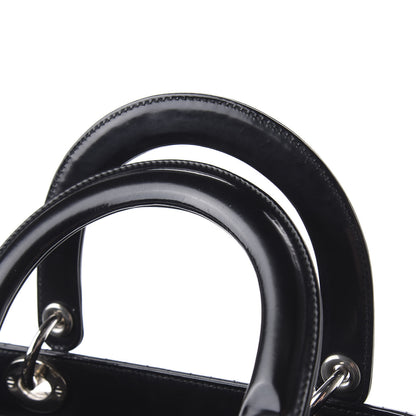 Christian Dior Lambskin Cannage Medium Lady Dior Black 10 of 11