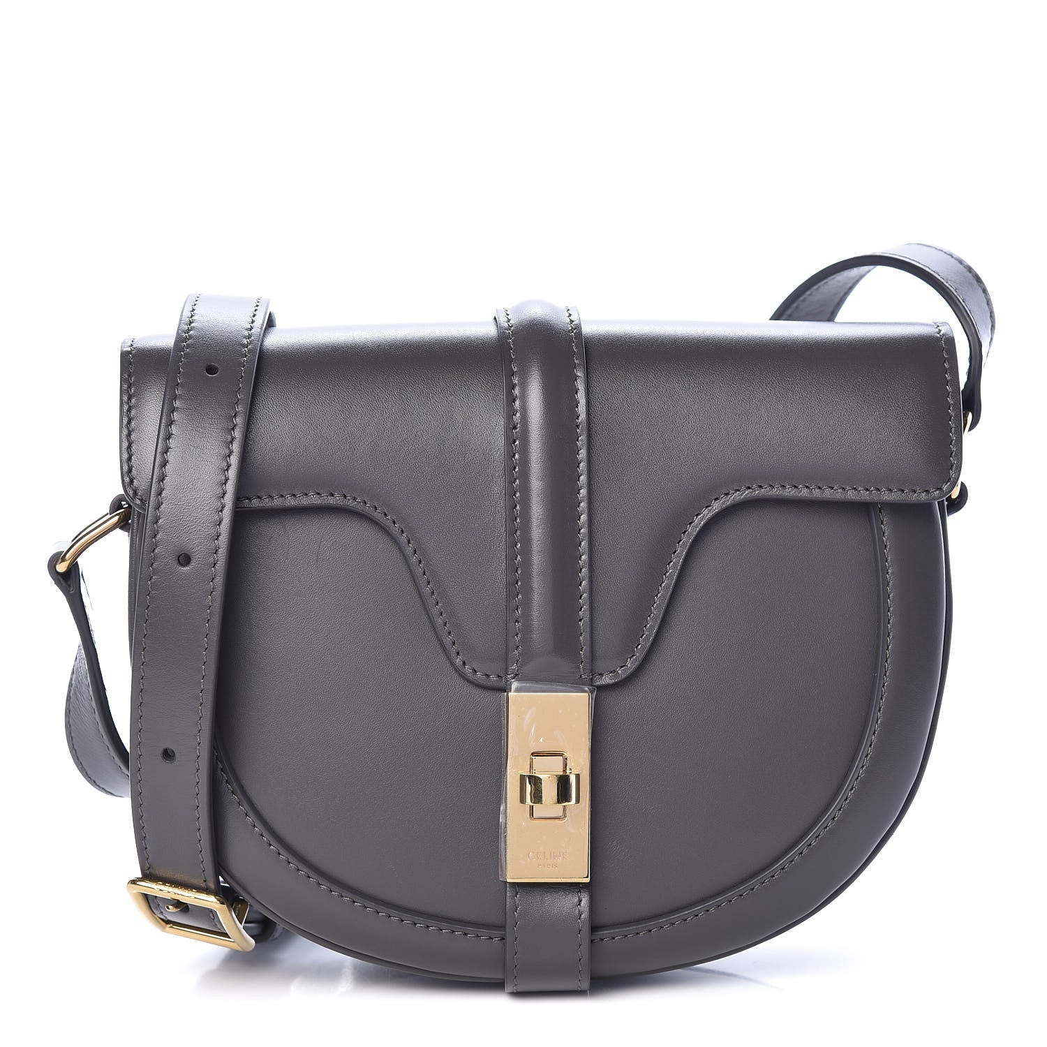Celine Satinated Calfskin Besace Small 16 Grey 1 of 9