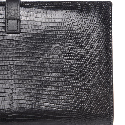 Celine Lizard Calfskin Large Multifunction Strap Wallet Black 14 of 14