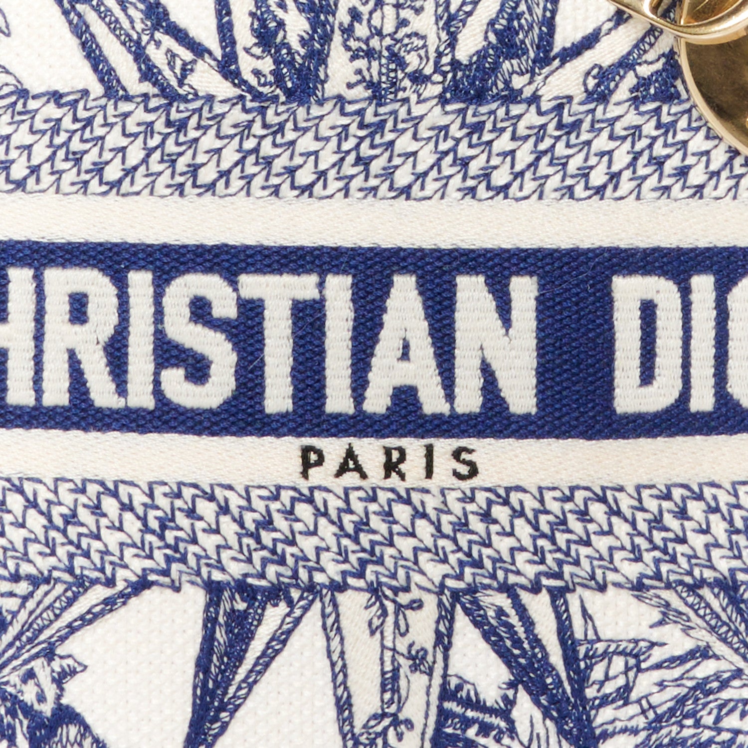 Christian Dior Canvas Reverse Embroidered Rêve d'Infini Medium Lady D-Lite Blue Multicolor 8 of 10